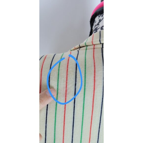 Vintage 80s Womens Size S Blazer Beige Stripped Open Jacket CHOICE by BUTTE - Picture 6 of 16